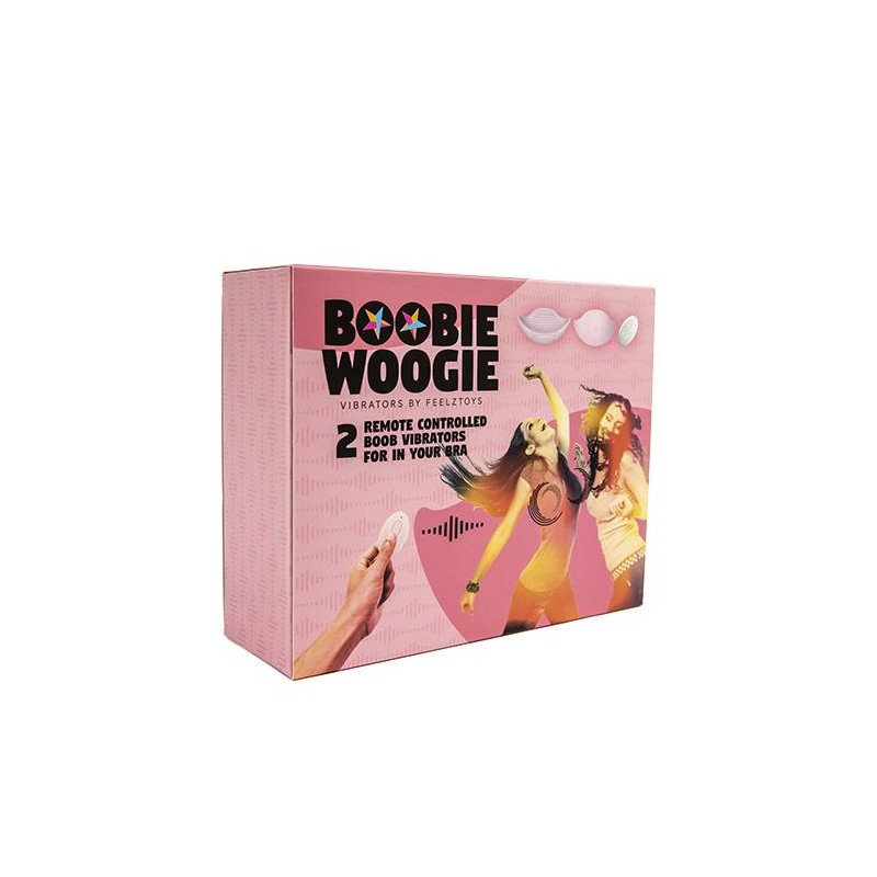 FeelzToys - Boobie Woogie Op afstand bedienbare Boob Vibrators (2 stuks)